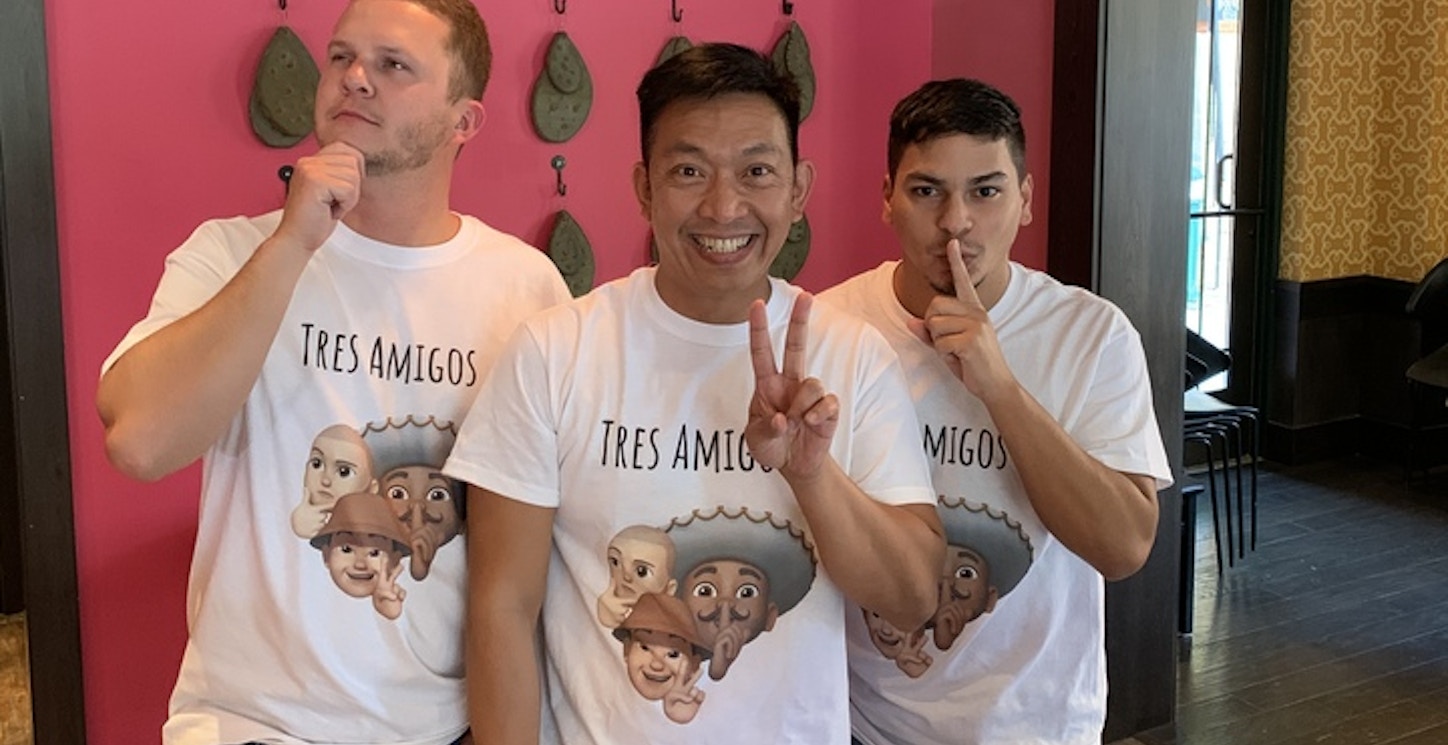 Picture of Tres Amigos Custom T-Shirt Design Tres Amigos T-Shirt Photo