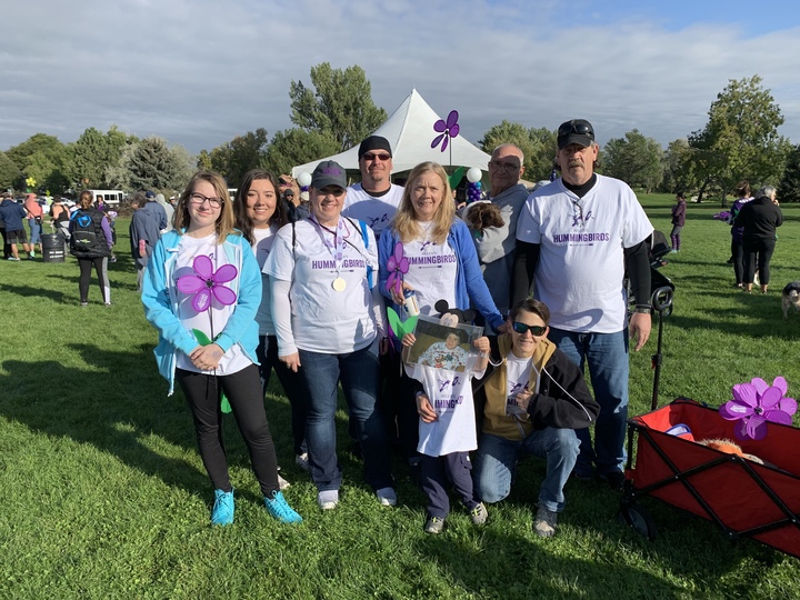 Alzheimer's Walk  Helen's Hummingbirds T-Shirt Photo