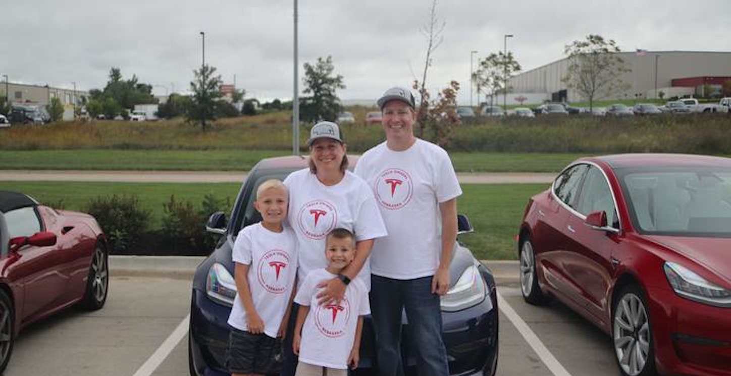 The Family That Teslas Together, Stays Together  T-Shirt Photo