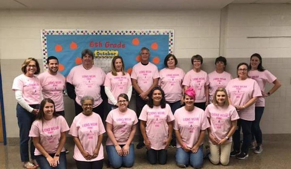 Picture of Lions Wear Pink Custom T-Shirt Design Lions Wear Pink T-Shirt Photo