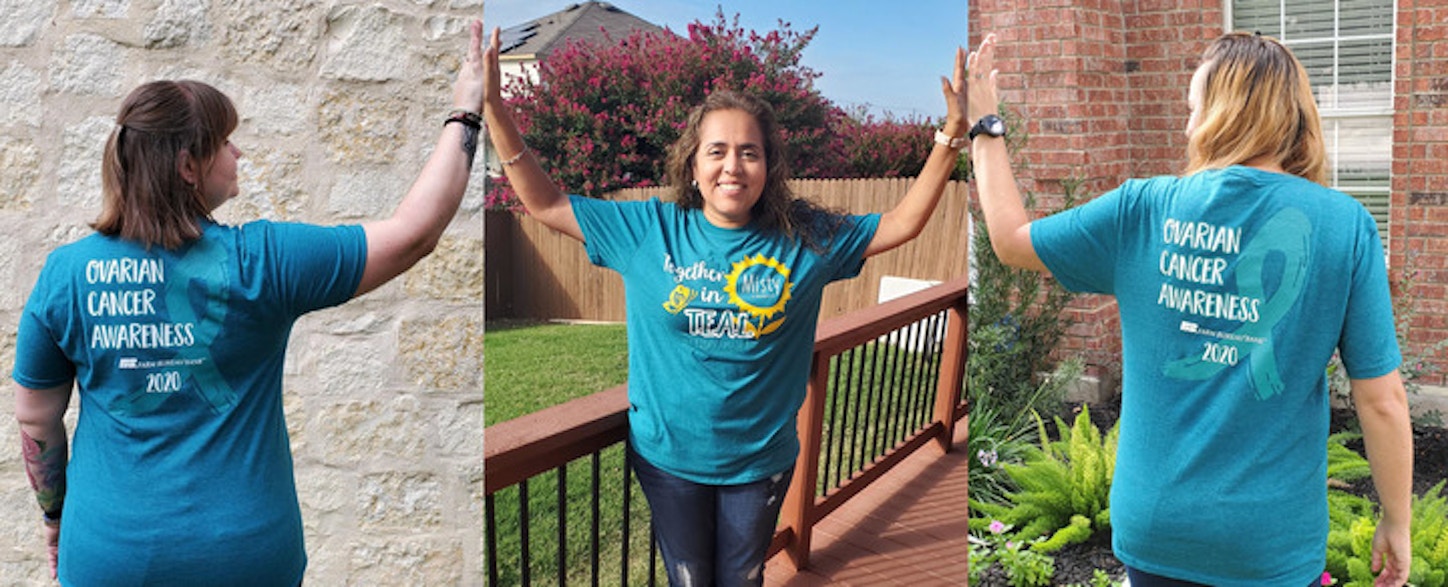 Fbb Team Members Supporting Nocc Together In Teal Virtual 5 K 2020 T-Shirt Photo
