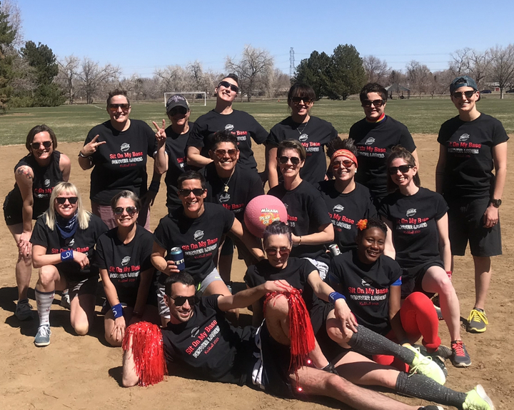 Denver, Co Ladies Kickball T-Shirt Photo