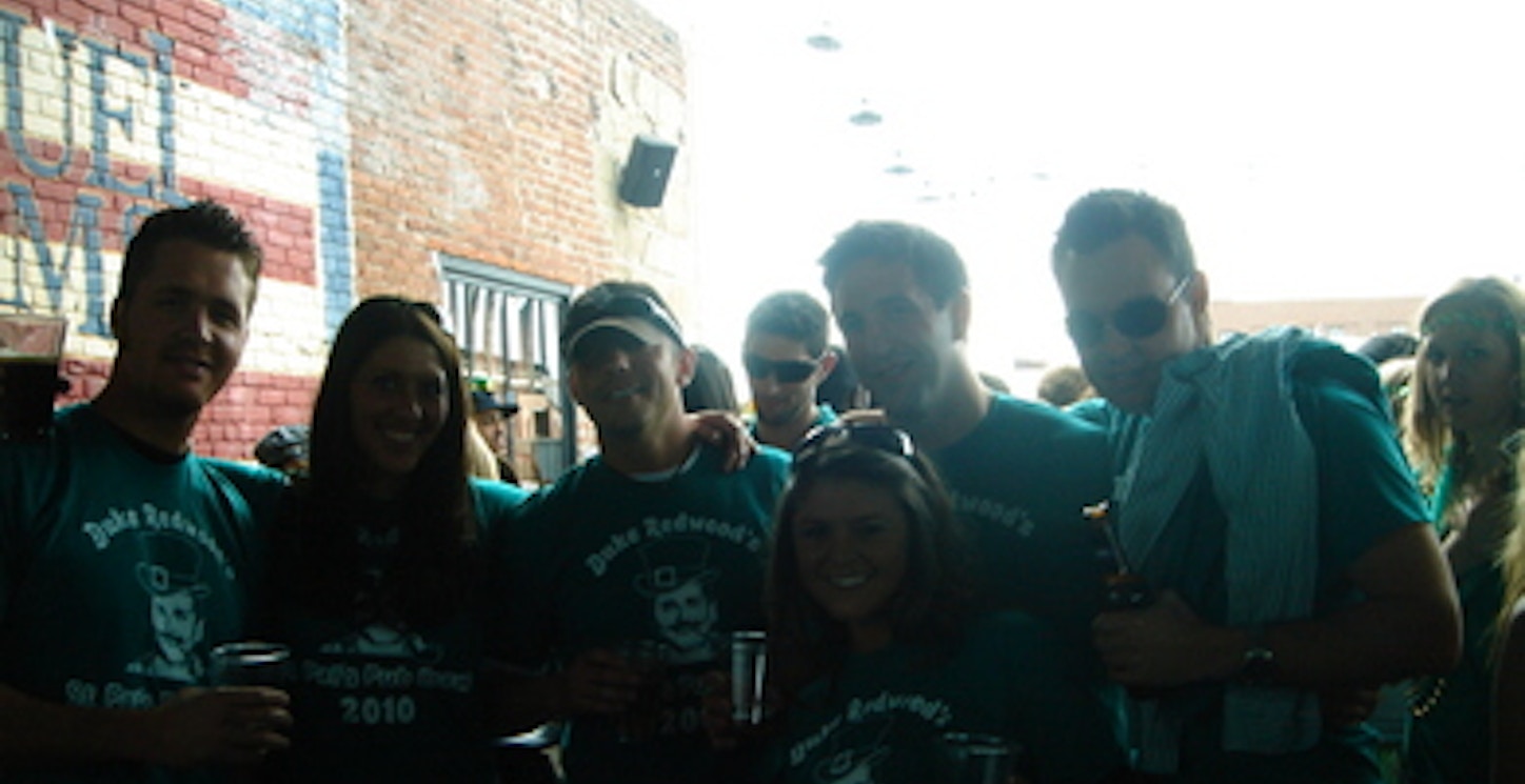 Picture of Spread A Little Green With Duke Redwood's Pub Crawl Denver Custom T-Shirt Design Spread A Little Green With Duke Redwood's Pub Crawl Denver T-Shirt Photo
