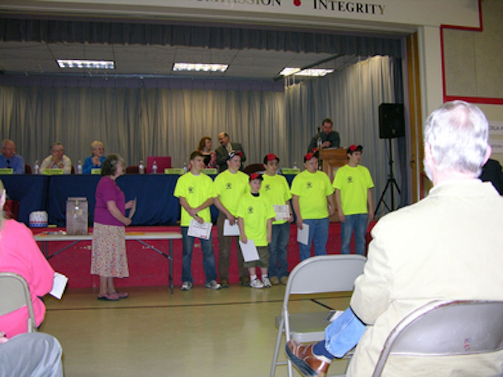 Junior Firefighers Honored At Town Meeting T-Shirt Photo