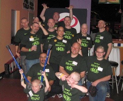 Shaving Our Heads To Conquer Kids' Cancer T-Shirt Photo