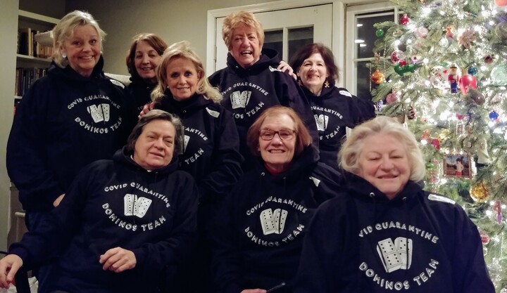 Covid Quarantine Dominos Team T-Shirt Photo