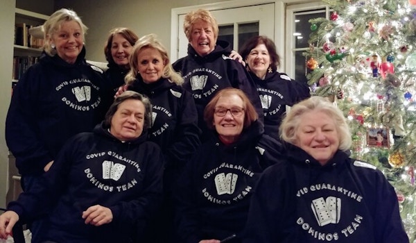 Picture of Covid Quarantine Dominos Team Custom T-Shirt Design Covid Quarantine Dominos Team T-Shirt Photo