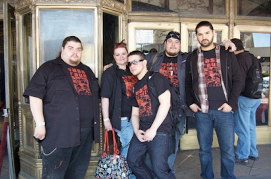 The Mass Grave Pictures Crew At Saturday Nightmares T-Shirt Photo
