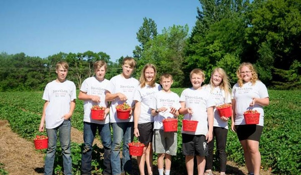 Picture of Strawberry Picking Custom T-Shirt Design Strawberry Picking T-Shirt Photo