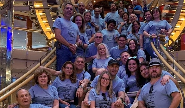 Picture of 2022 Couples Cruise Retreat Custom T-Shirt Design 2022 Couples Cruise Retreat T-Shirt Photo