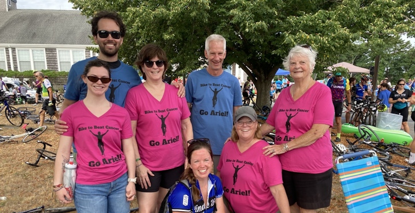 Ariel Biking To Beat Cancer   Pan Mass Challenge T-Shirt Photo