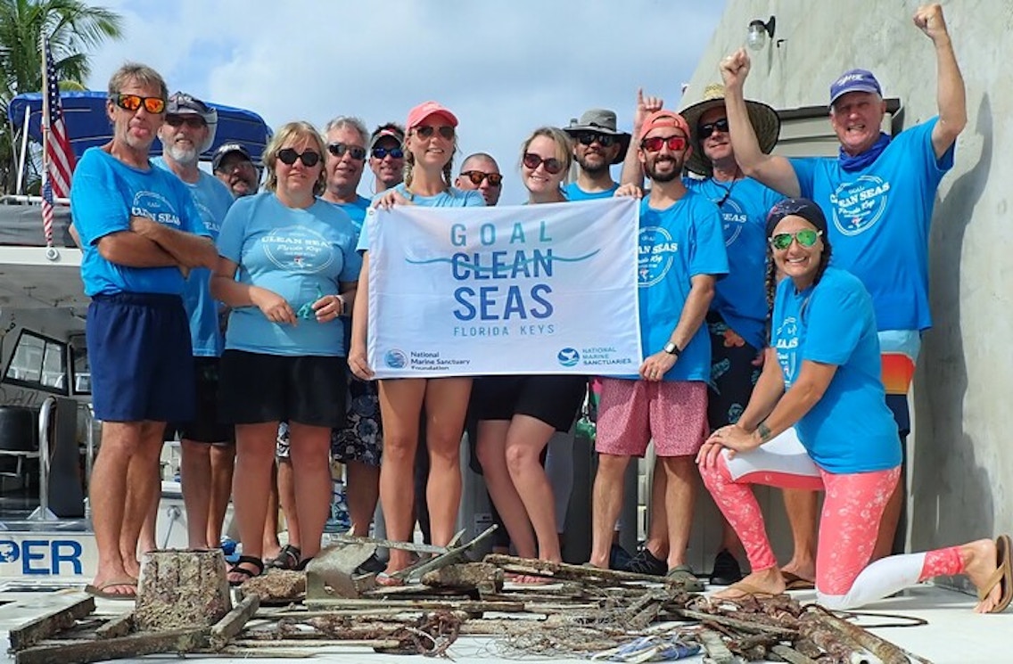 Goal: Clean Seas Florida Keys Group T Shirt T-Shirt Photo